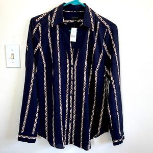 Ann Taylor Long Sleeve Button Down Blouse Size S NWT